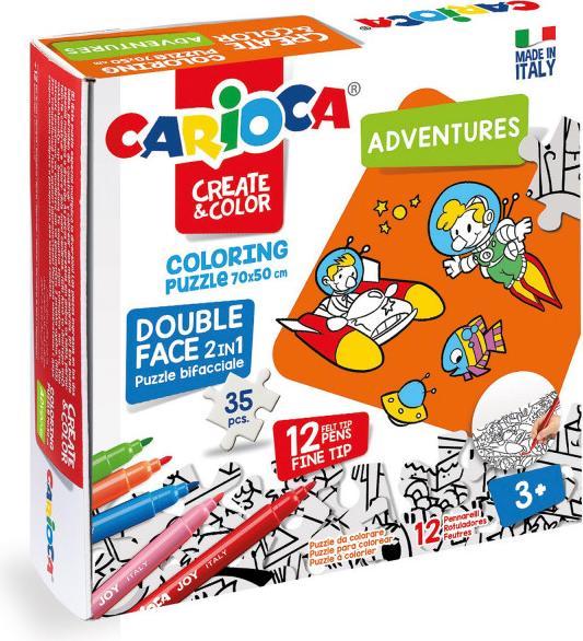 Immagine prodotto Carioca 43045 Puzzle e pennarelli (35 pezzi)