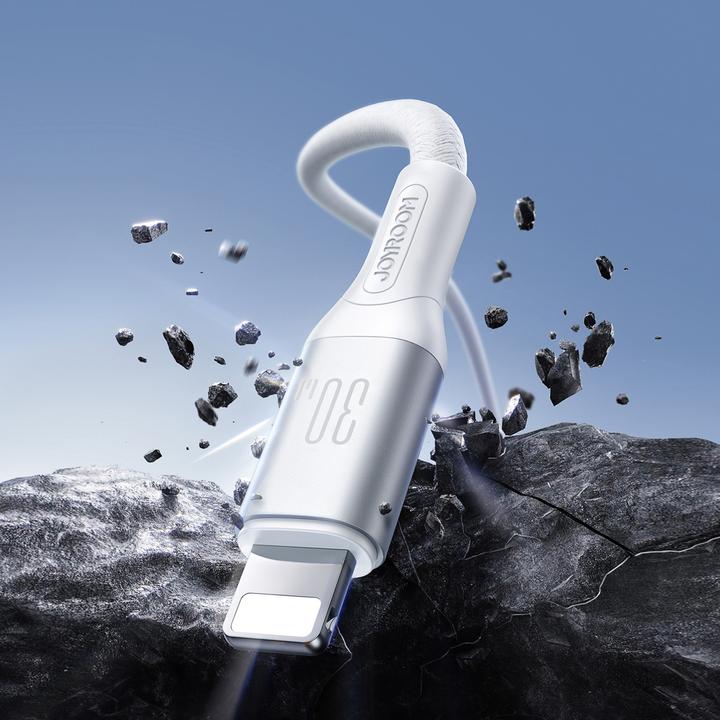 Produktbild Joyroom Flash Series Fast Charging USB-C to Lightning Cable 30W, 2m - White (2 m, USB 3.2 Gen 1, 30 W)