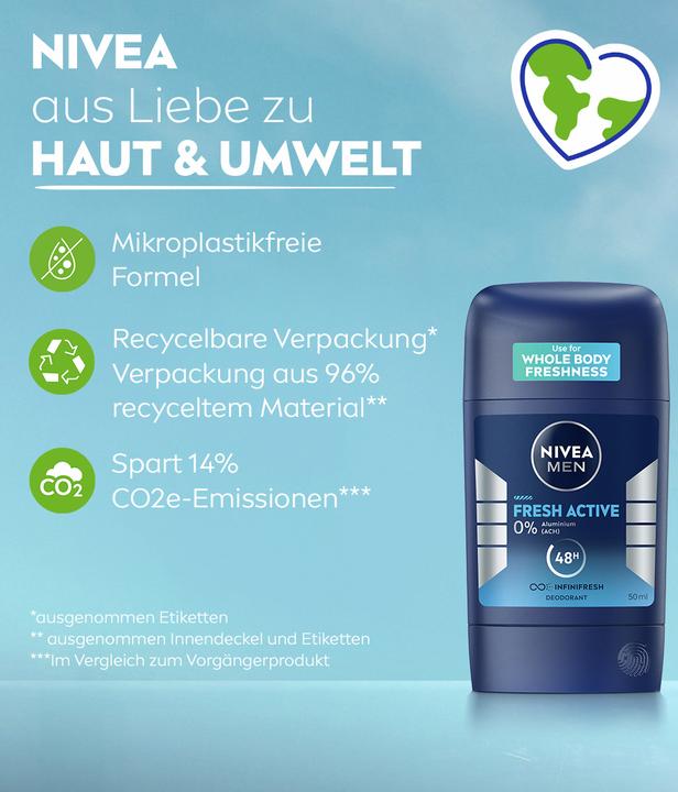 Produktbild NIVEA MEN Fresh Active Stick (Stick)