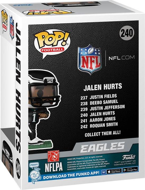 Actual product image Funko NFL POP! football vinyl figure Eagles - Jalen Hurts 9 cm
