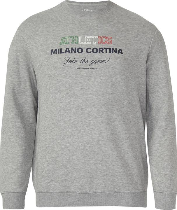 Produktbild s.Oliver Sweatshirt Weiches Sweatshirt mit Artwork im Relaxed Fit (5XL)