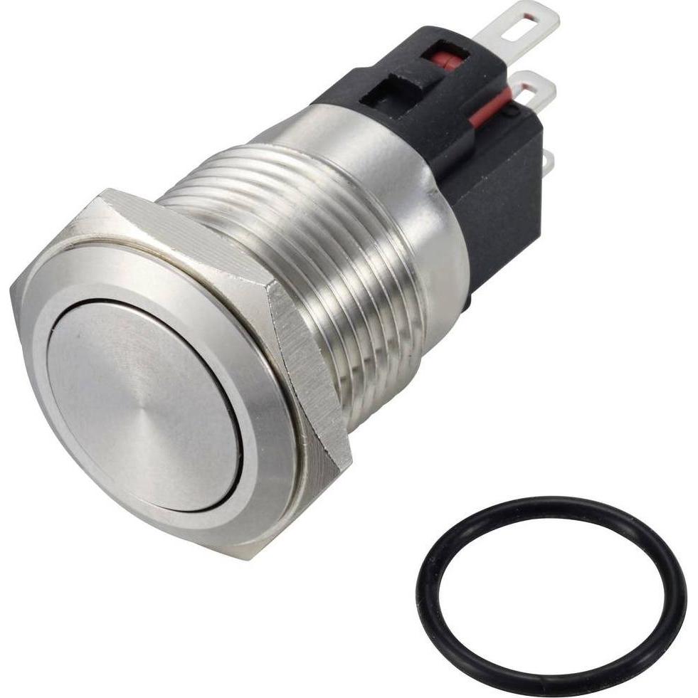 Tru Components TC-12647484 Druckschalter 250 V/AC 3 A 1 x Aus/(Ein) IP65 raste, Taster + Schalter