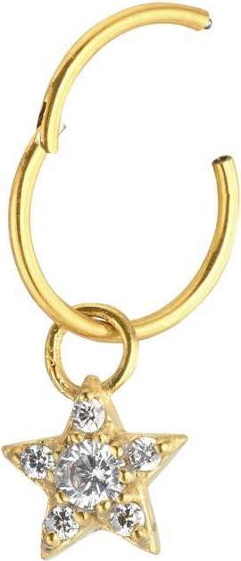 Immagine prodotto Bijouteria Piercing orecchio (Acciaio chirurgico 316L, Rivestimento PVD (color oro), Vetro (di orologio))