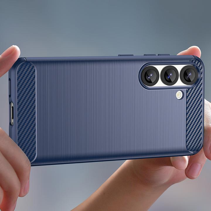 Actual product image Hurtel Back panel cover Carbon Case for Samsung Galaxy S25 Edge - Blue (Samsung Galaxy S25 Edge)