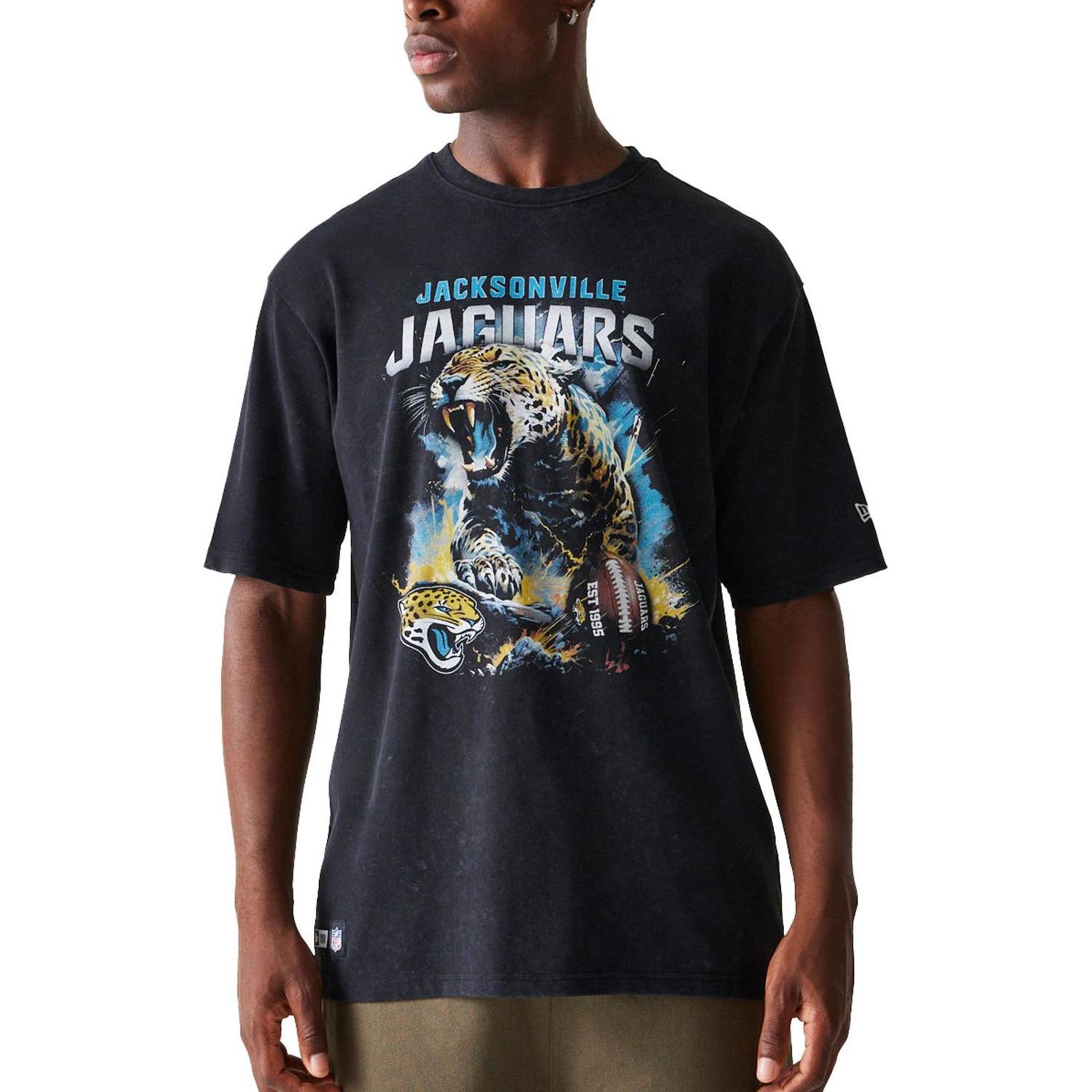 New Era, Herren, Shirt, Oversized Shirt - PREMIUM Jacksonville Jaguars - M, Schwarz, (M)
