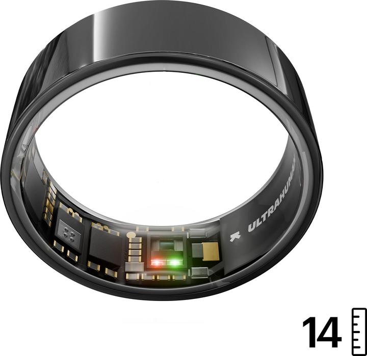 Actual product image Ultrahuman Ring AIR Aster Black - Size 14 (14, Aster Black)