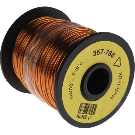 Rs Pro, Kabelleitung, Kupferlackdraht 1,0mm PU isoliert 80m (80 m)