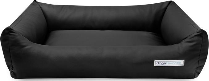 Produktbild DogsFavorite Hundebett Kunstleder schwarz, Grösse XL (Hund)