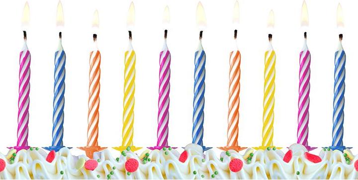 Valeurs nutritives et ingrédients Partydeco Bougies d'anniversaire Mix 10 pièces (10 x)