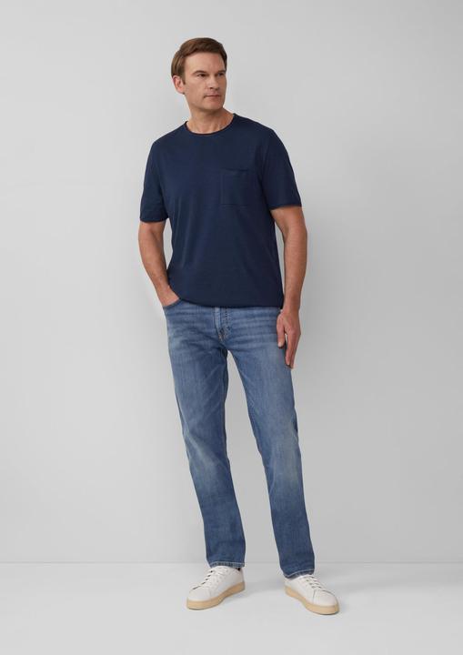 Immagine prodotto S.Oliver T-Shirt Flammgarn-T-Shirt mit Brusttasche und offenen Kanten (XXL)