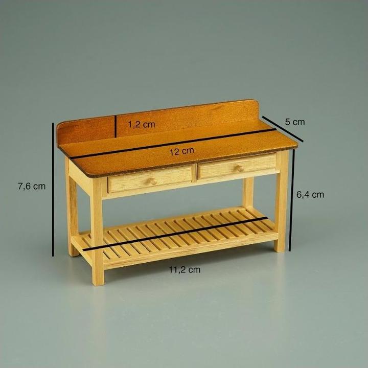 Produktbild Reutter 001.725/9 - Küchentisch, leer, Miniatur
