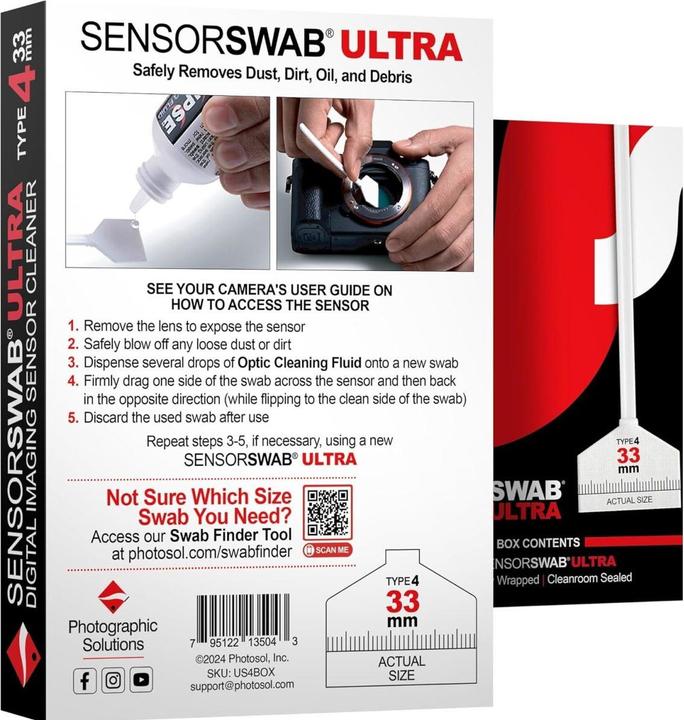 Actual product image Photosol Sensor Swab Ultra Swab Type 4 (12 box) (US4BOX)