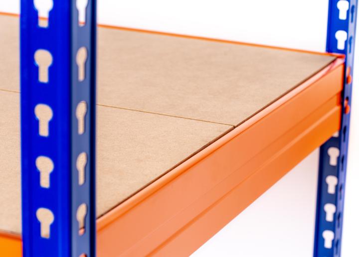 Actual product image Avasco Schwerlastregal Robus 400 blau orange 1800x1800x600 mm 4 Bden Tragkraft 1600 kg