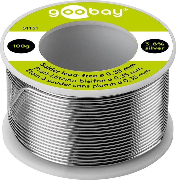 Goobay Profi-Lötzinn bleifrei, ø 0,35 mm, 100 g (Lötzinn)