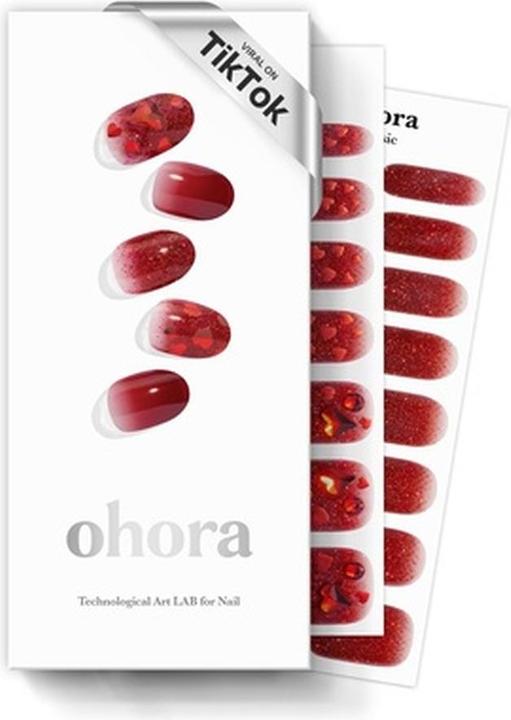 Ohora Semi Cured Gel Nail Strips Love Affair - Red Ombre (Love Affair - Red Ombre)