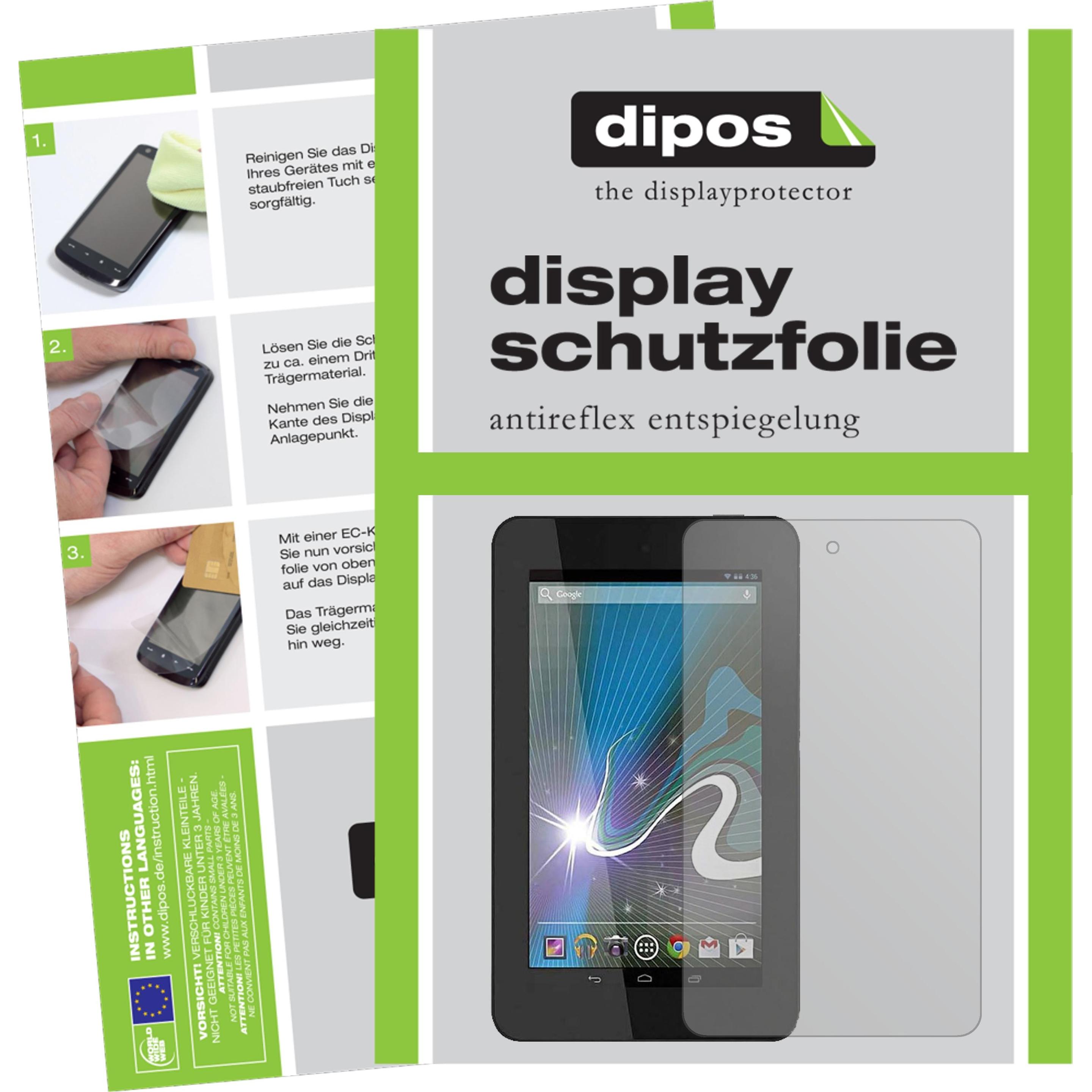Dipos Displayschutzfolie Antireflex (2 Stück, Slate 7), Tablet Schutzfolie