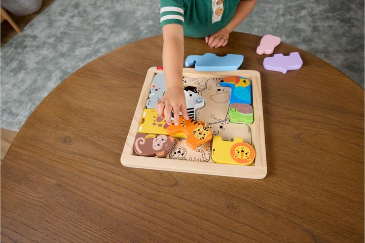 Image du produit Fisher-Price 2-in-1 Tierwelt aus Holz (13 pièces)