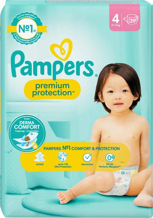 Produktbild Pampers Premium Protection (Gr. 4, Tragepack, 39 Stück)