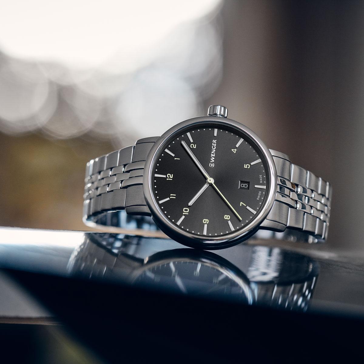 Thumbnail - Wenger, Armbanduhr, Urban Classic, Silber, (Analoguhr, 40 mm)