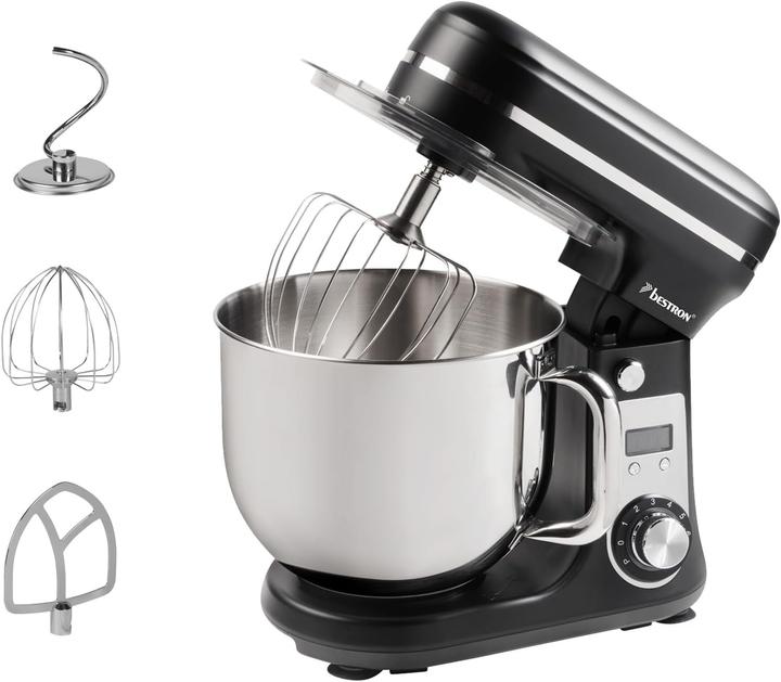 Bestron Robot da cucina super silenzioso con motore DC, 6 velocità e funzione impulso (800 W, 6 l)