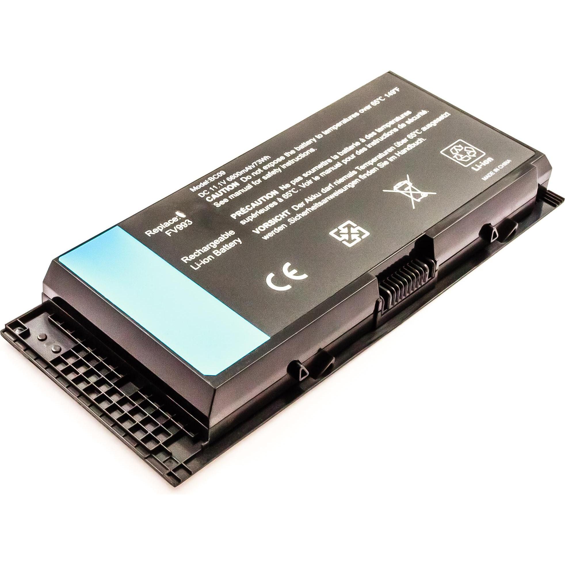 AGI Akku kompatibel mit Dell PG6RC - Akku - 6.600 mAh (6600 mAh), Notebook Akku, Schwarz