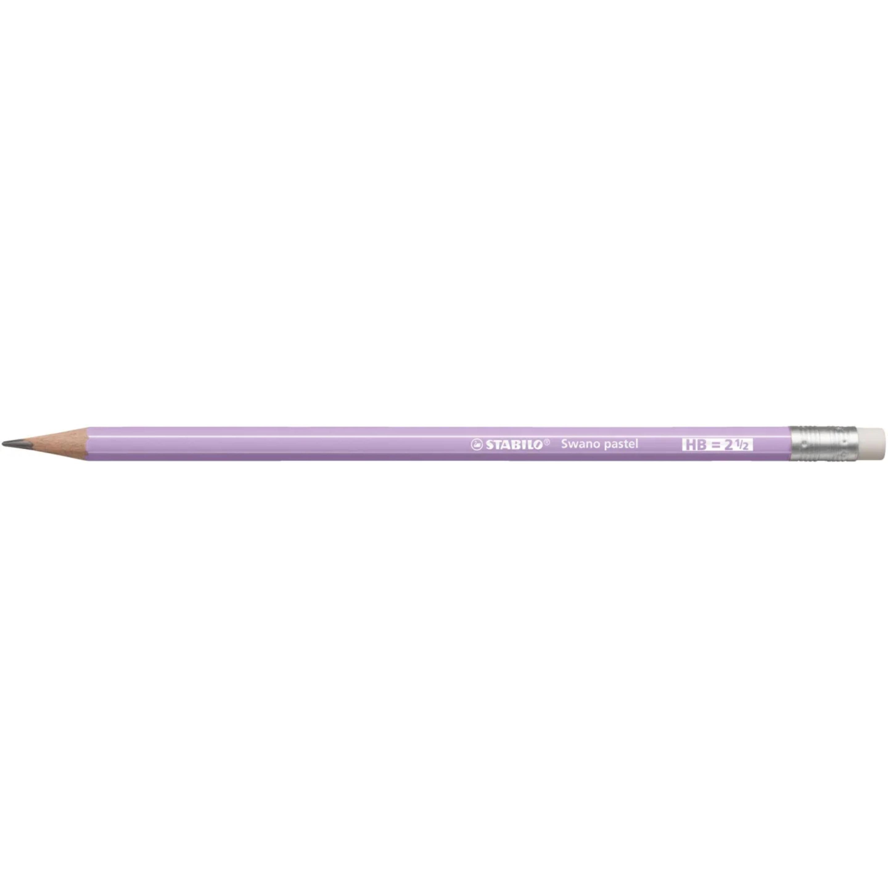 STABILO, Bleistift, Bleistift Swano Pastell HB su mit Radiergummi Lilie (12 Stück) (2.20 mm, HB, 1 x)