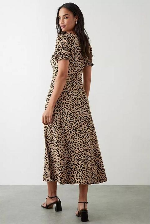 Produktbild Dorothy Perkins Womens/Ladies Leopard Print Short-Sleeved Midi Dress (42)
