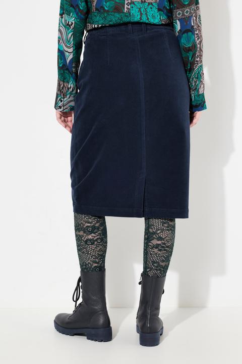 Immagine prodotto Ulla Popken Gonna modello Mony in velluto a coste con comoda cintura e tasche con zip (52)