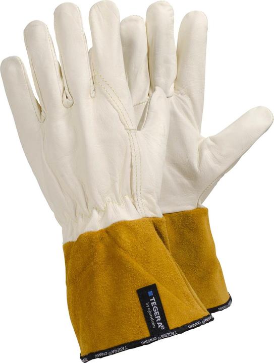 Actual product image Tegera Ejendals 11CVA, Workshop gloves, White, Yellow, Adult, Unisex, Scratch resistant (10)