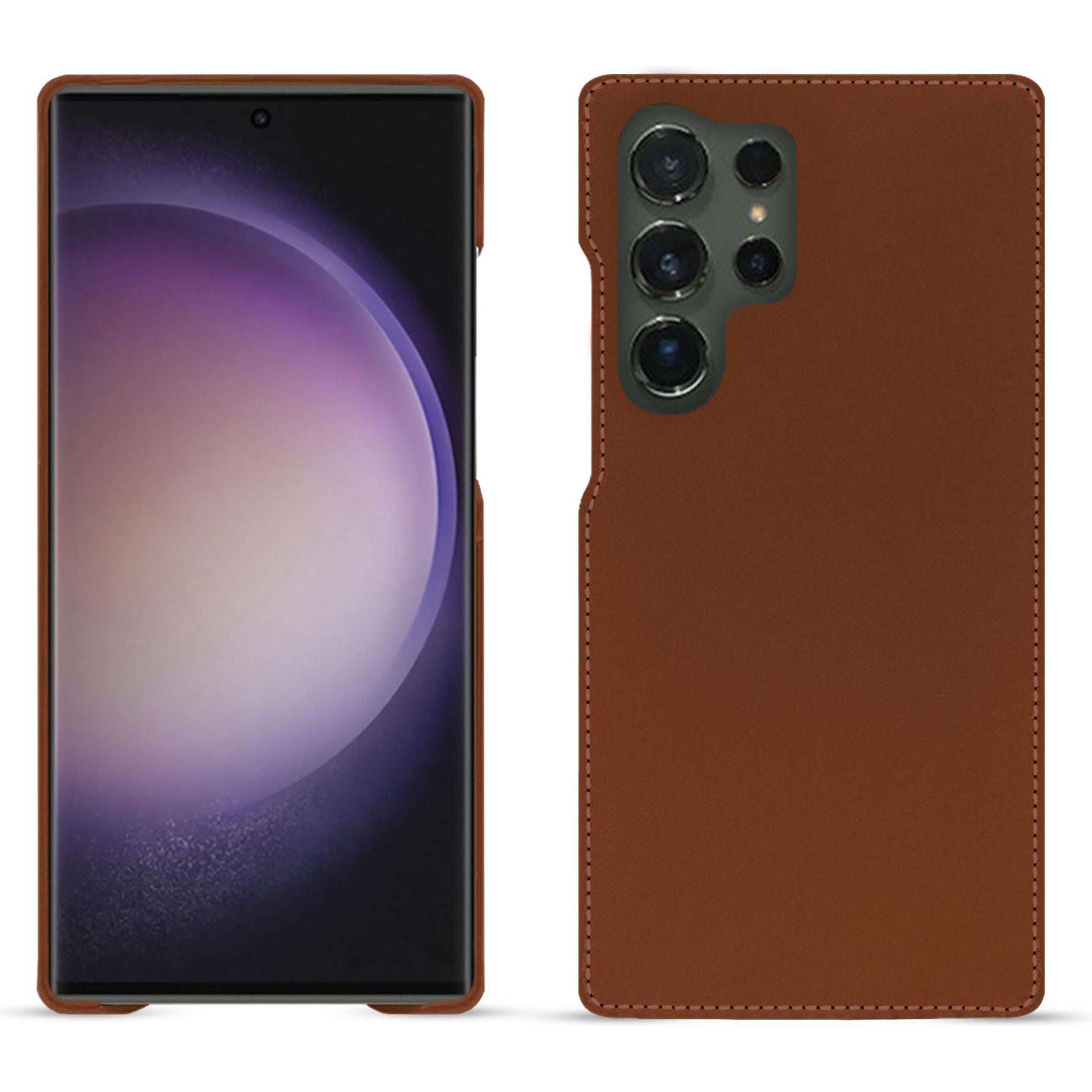 Noreve Lederschutzhülle (Samsung Galaxy S24 Ultra), Smartphone Hülle, Braun