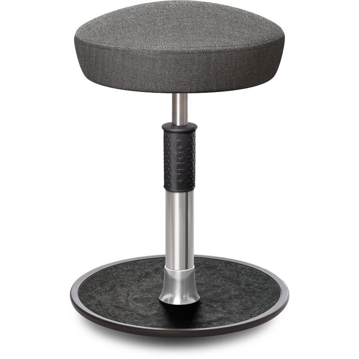 Ongo, Bürostuhl, Sitz- Stehhocker Free Regular Hutsitz kvadrat Remix Salz&Pfeffer chr. /schw.