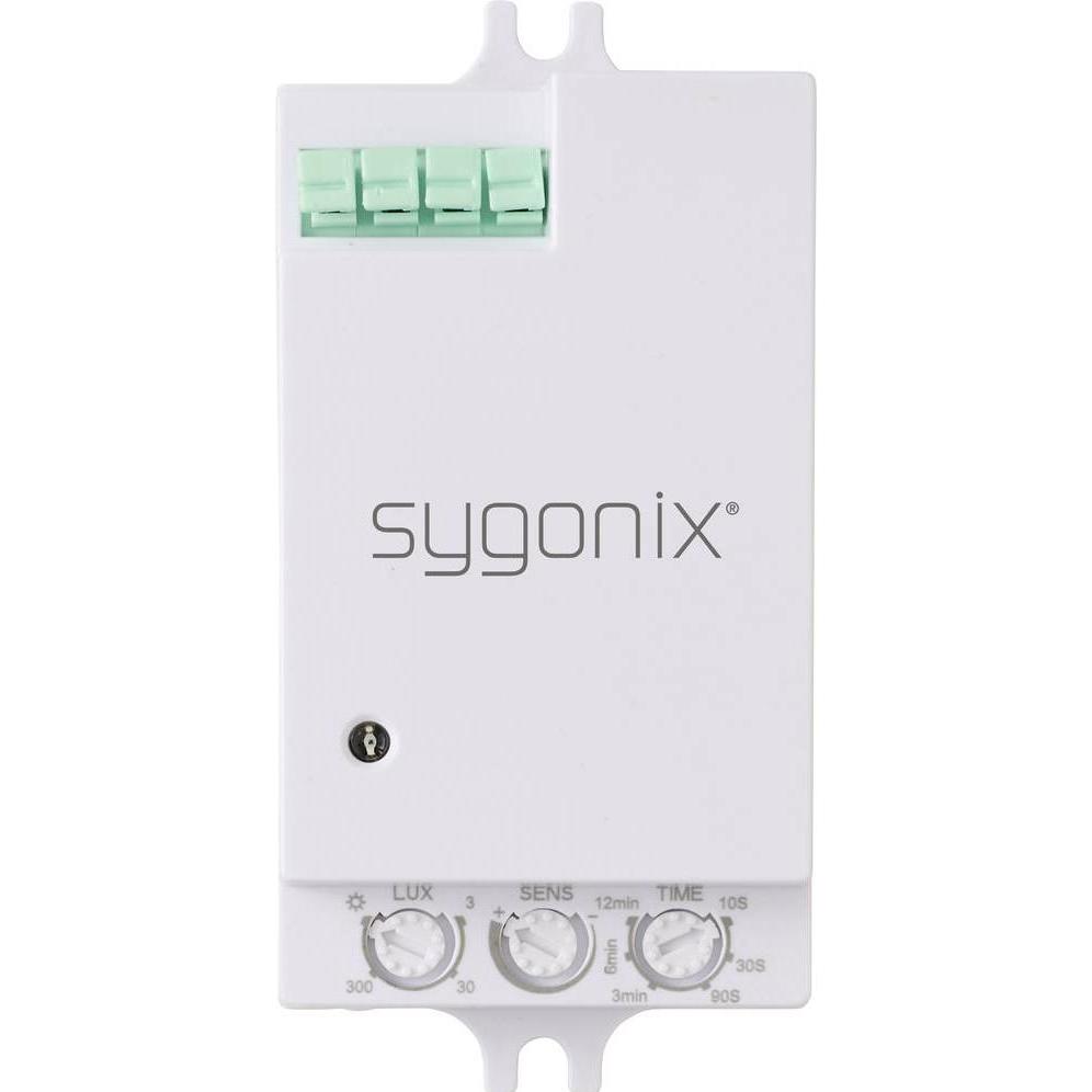 Sygonix, Rilevatore di movimento, SY-6879924 Decke, Wand Präsenzmelder 180 °, 360 ° Relais Weiss (8 m)