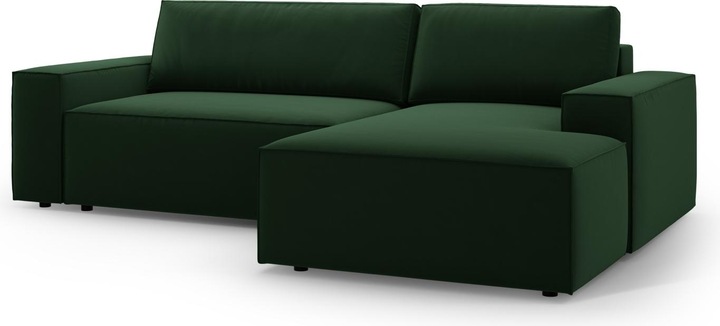 Actual product image Micadoni Velvet Right Corner Sofa With Bed Function And Box, "Jodie", 3 Seats, 246x151x86 Made in Europe (Corner sofa)