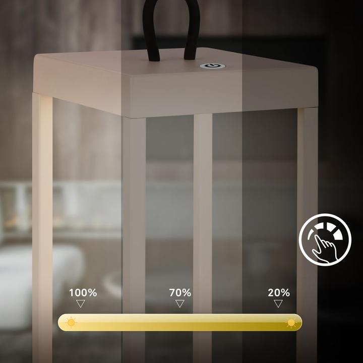 Immagine prodotto Briloner Lampada da tavolo LED ricaricabile, beige (450 lm)