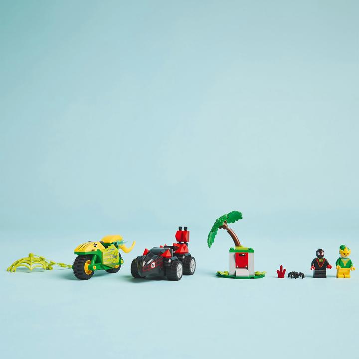 Produktbild LEGO Actionspass mit Spin und Electro in ihren Dino-Flitzern (11198, LEGO Marvel)