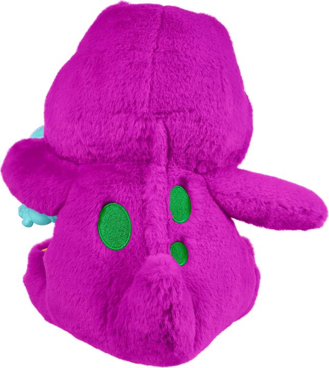 Actual product image Fisher-Price Barney's World Sing Along Barney Plush, 10.5-Inch Figure, Songs, Sounds & Soft Texture (27 cm)