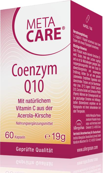 Actual product image Meta Care Coenzyme Q10 (60 pcs., Capsules, 56 g)