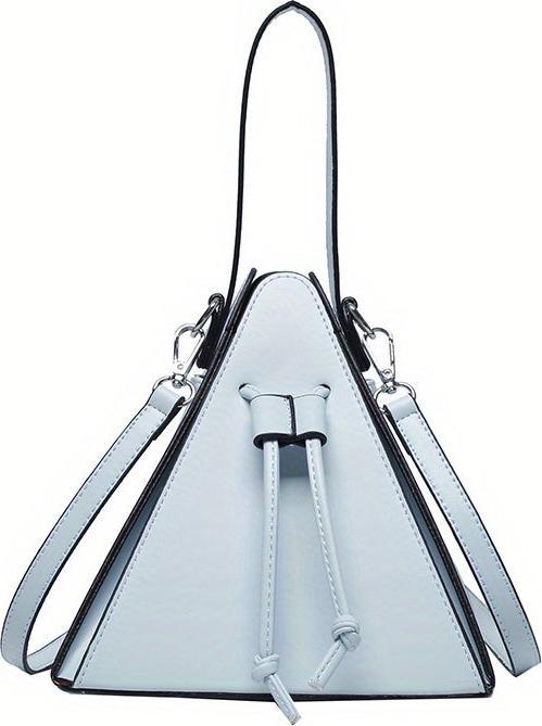 Image du produit Only-Bags.Store Mini sac à cordon, sac à bandoulière couleur solide, sac d'embrayage en similicuir