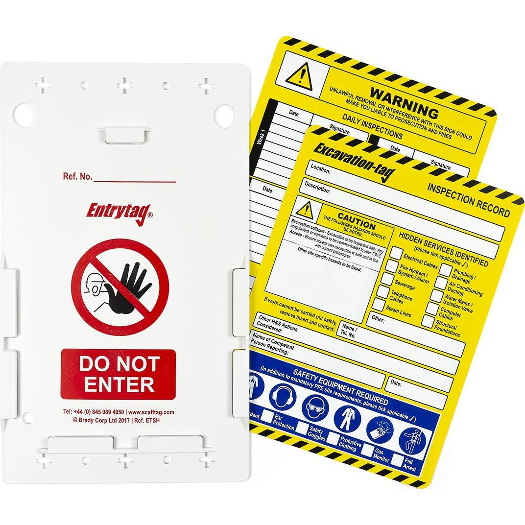 Brady ENT-GB-ETI-EXCA-A, Excavation-tag-Kit, 10 Excavation-tag Halter, 10 Excavation-tag Einstecks (ENT-GB-ETI-EXCA-A)