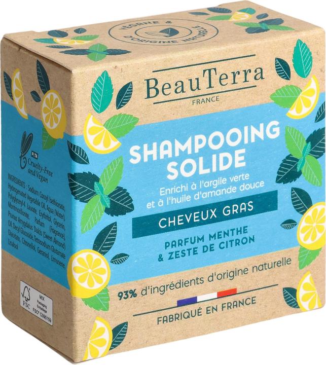 Actual product image BeauTerra Solid shampoo for oily hair (Solid shampoo, 75 g)