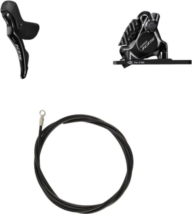 Produktbild Shimano Scheibenbremsen-Set 105 BR-R7170 mit ST-R7120 vorne schwarz (Vorderradbremse, Bremsset, 2)