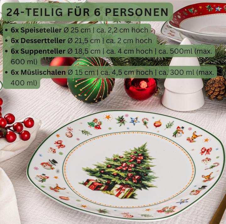 Image du produit Sänger Geschirr Tafelservice Bilgola Christmas Design (24 pièce(s))