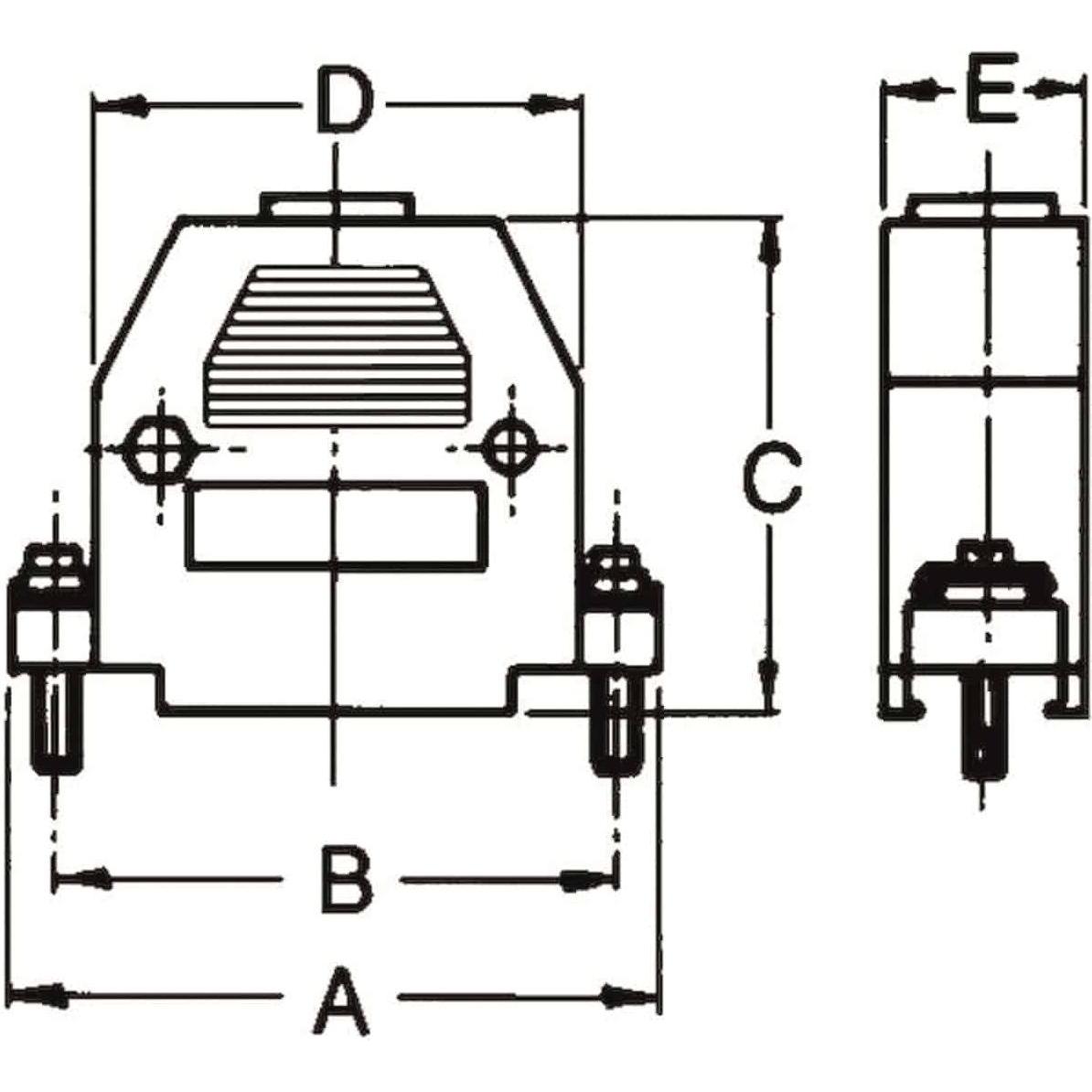 Thumbnail - Econ, Multimeter, CONNECT Posthaube für D-Sub Steckverbinder, 9-polig, schwarz, Kunststoff