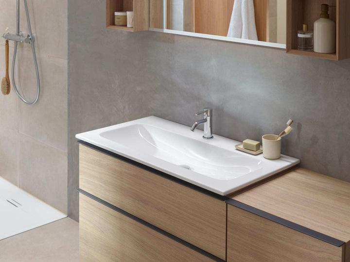Actual product image Geberit iCon lavabo pour meubles, 1 trou pour robinet, sans trop-plein, 900x480mm, 501.845.00.2 (480 mm, 900 mm)