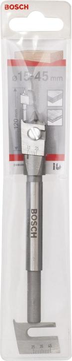 Image du produit Bosch Professional Zubehör Mèches à fraiser plates, réglables, hexagonales 15 - 45 mm, 25 - 45 mm, 120 mm (45 mm)