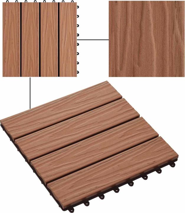 Produktbild vidaXL Terrassenfliese (11x, 30 x 30 cm)