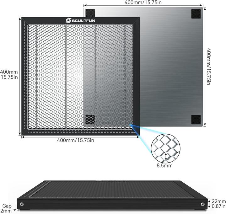 Image du produit Sculpfun Waben-Arbeitstisch für Lasergravierer
