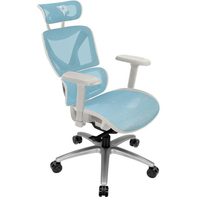 Thunder X3, Bürostuhl, ThunderX3 XTC Ergonomischer Bürostuhl - weiss/blau