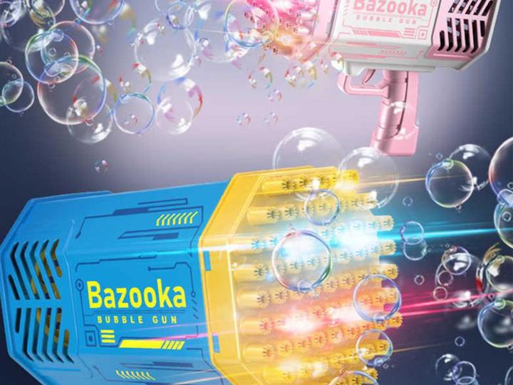 Actual product image VR Shinecon LED Bubble Bazooka 69 holes- Bubble Gun model
