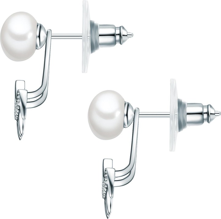 Produktbild Lulu & Jane Messing Zirkonia Muschelkernperle silber - 33146 (Messing)